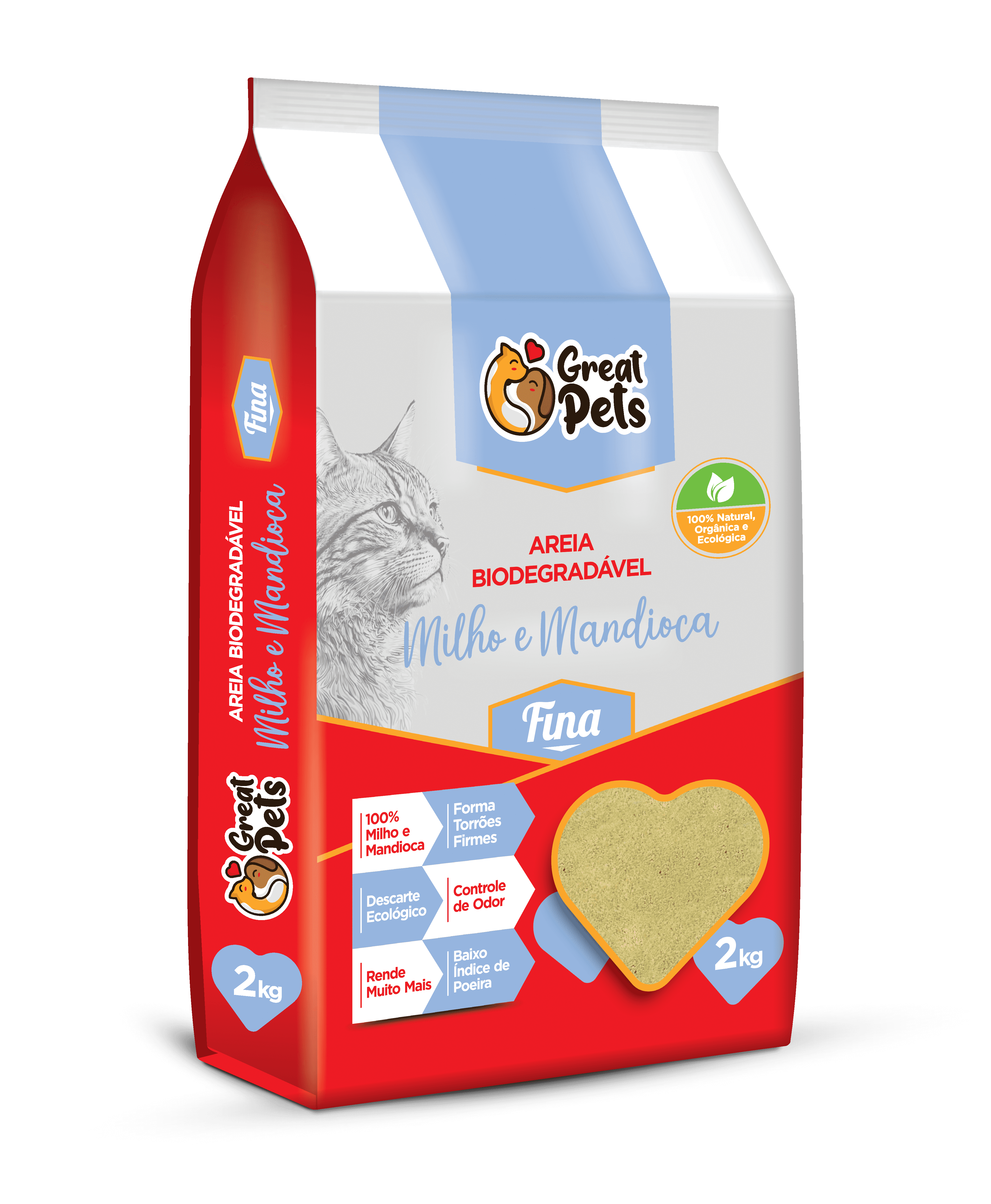 Areia Bio 2kg Fina